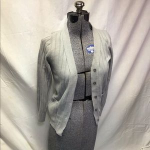 Vintage Ribbed Button-Down Cardigan